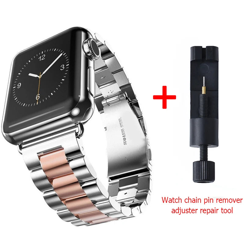Stainless Steel Strap for Apple Watch Series 4 5 6 SE 7 8