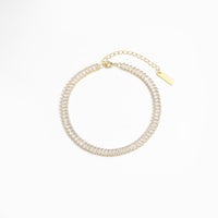 Elegant Rectangle CZ Geometry 925 Sterling Silver Bracelet/Anklet