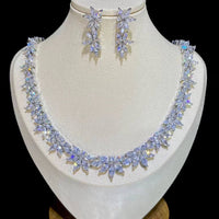 2PCS Cubic Zircon Earring and Necklace Set