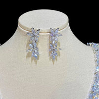 2PCS Cubic Zircon Earring and Necklace Set