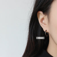 Minimalist 925 Sterling Silver Huggie Hoop Earrings