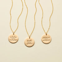 "Keeping it Real"  Inspirational Disc Pendant Necklace