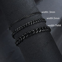 "Start" Stainless Steel  & Genuine Leather Braid Bracelet