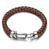 "The Poet" Classic Braided Leather Bracelet