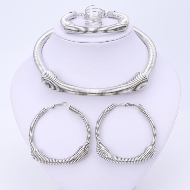 "She's so strong" - Jewelry Set For Women Necklace, Earrings Bracelet, Ring